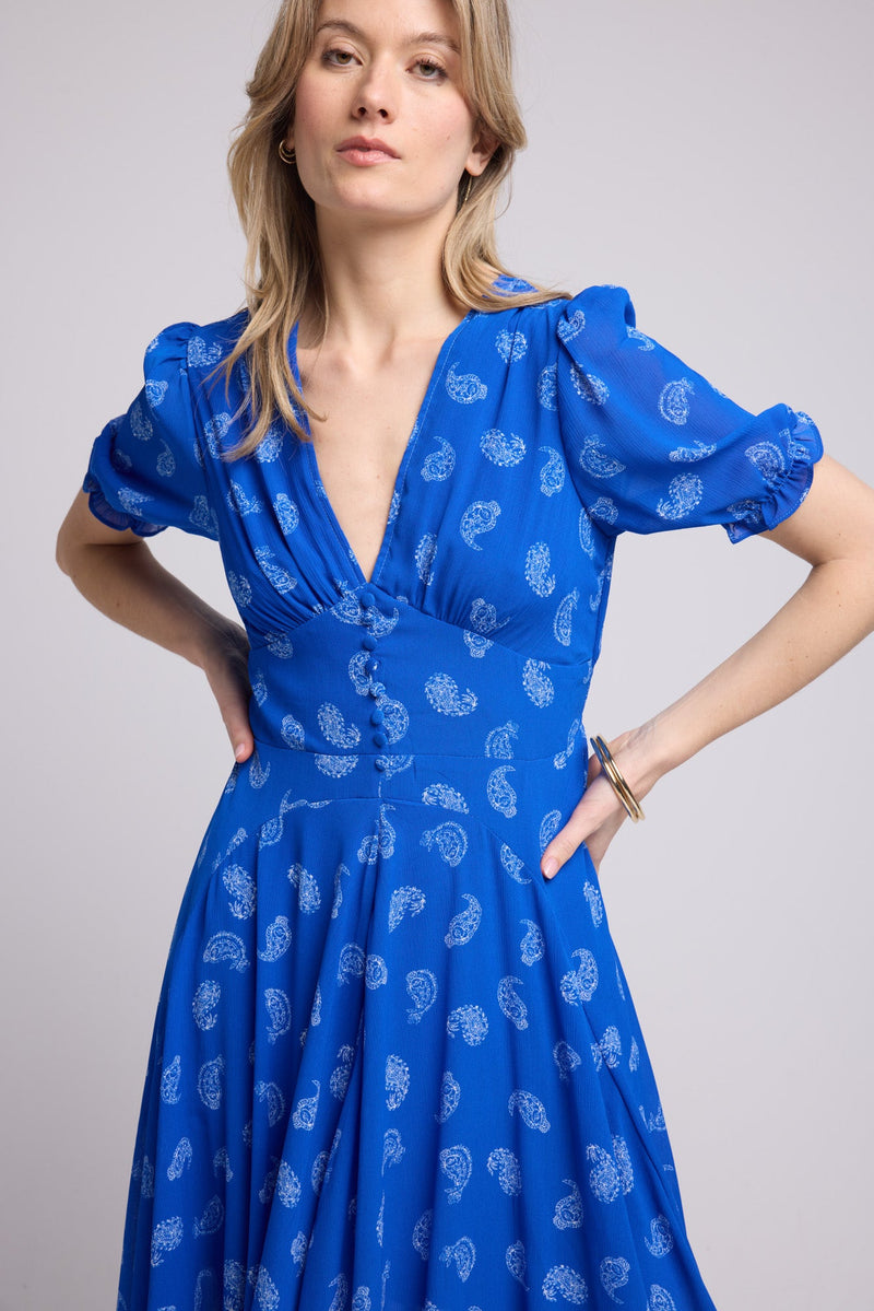 ROBE 62279/1079 BANDANA BLEU