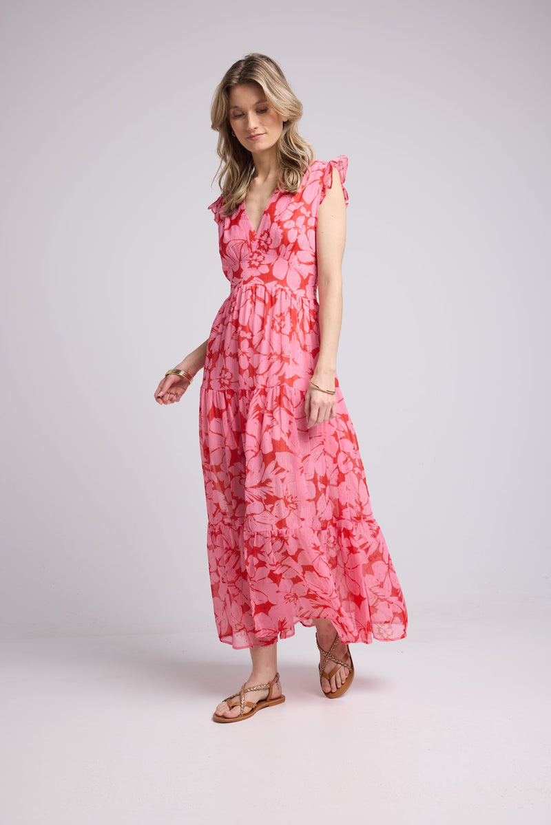 ROBE 62380 P/FLEUR ROSE ROUGE 1433P
