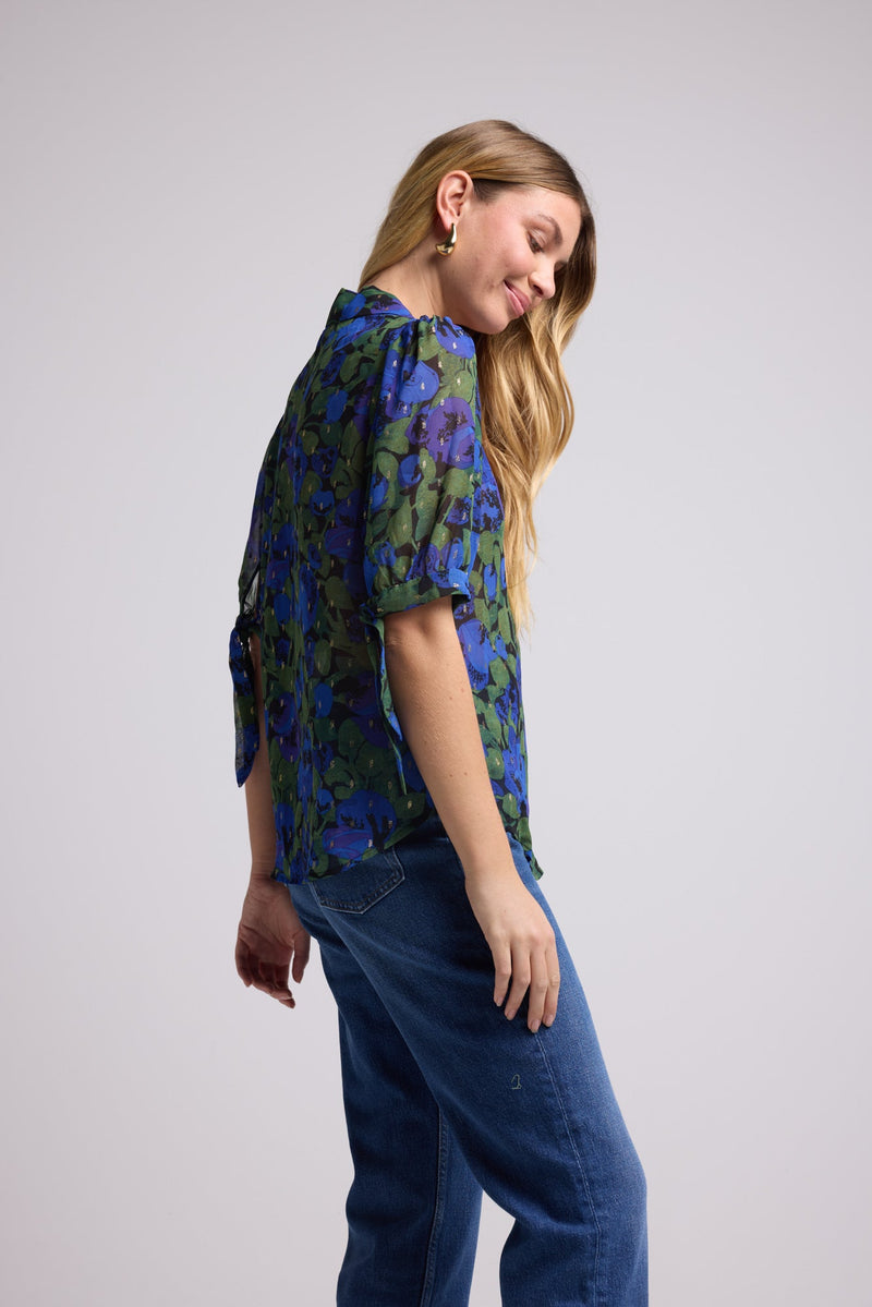 BLOUSE 62434 ALIX/502 FLEURS BLEU