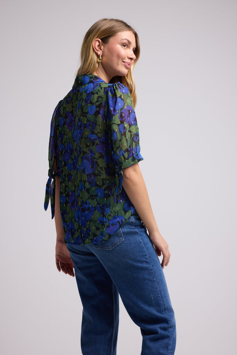 BLOUSE 62434 ALIX/502 FLEURS BLEU