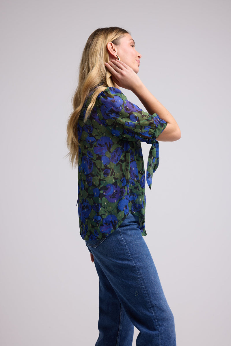 BLOUSE 62434 ALIX/502 FLEURS BLEU