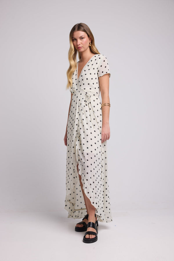 ROBE 62875/1072 POIS ECRU
