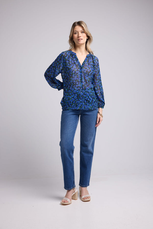 BLOUSE 62953/502P BLEU