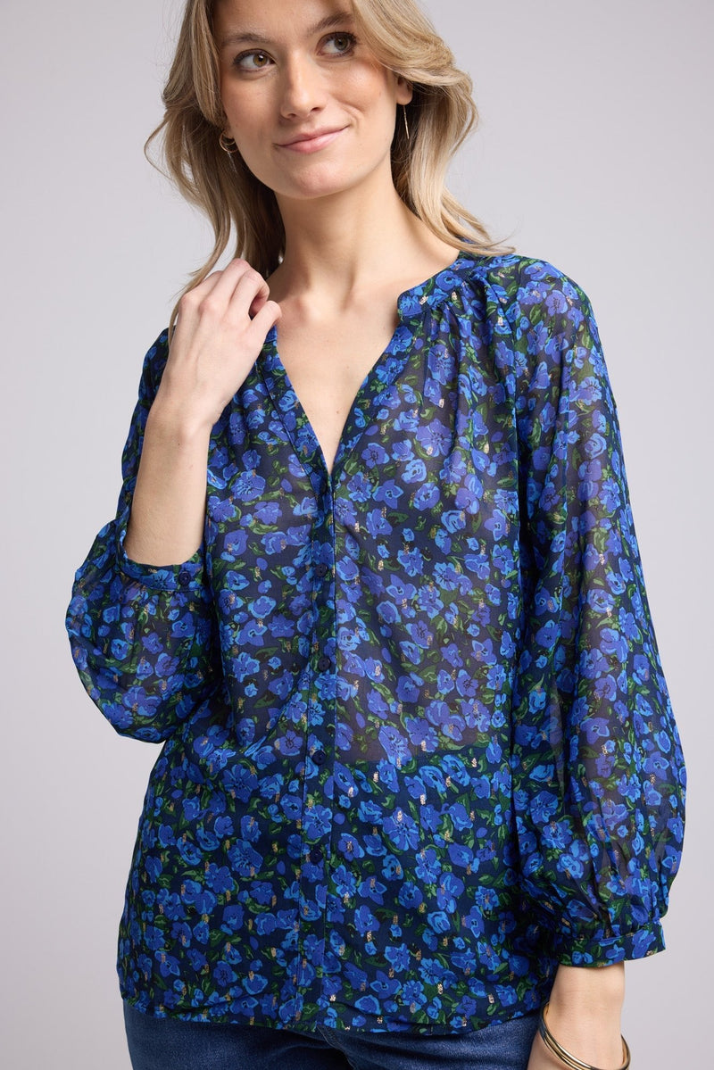 BLOUSE 62953/502P BLEU