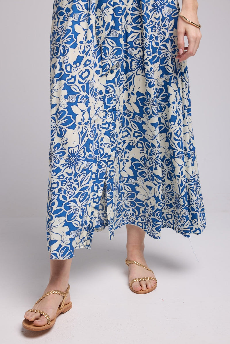 ROBE 62998/FLEURS BLEU BLANC 960V