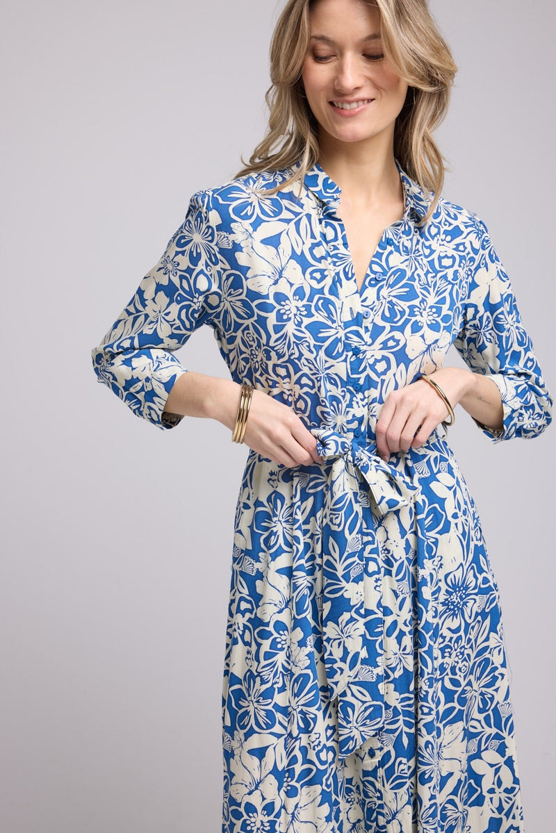 ROBE 62998/FLEURS BLEU BLANC 960V