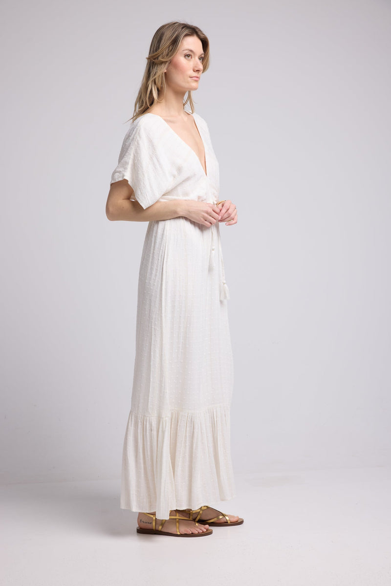 ROBE ADELE LONG BLANC