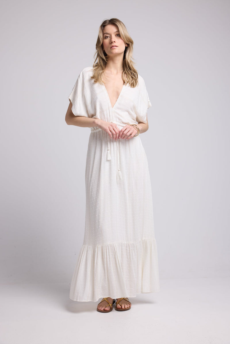 ROBE ADELE LONG BLANC