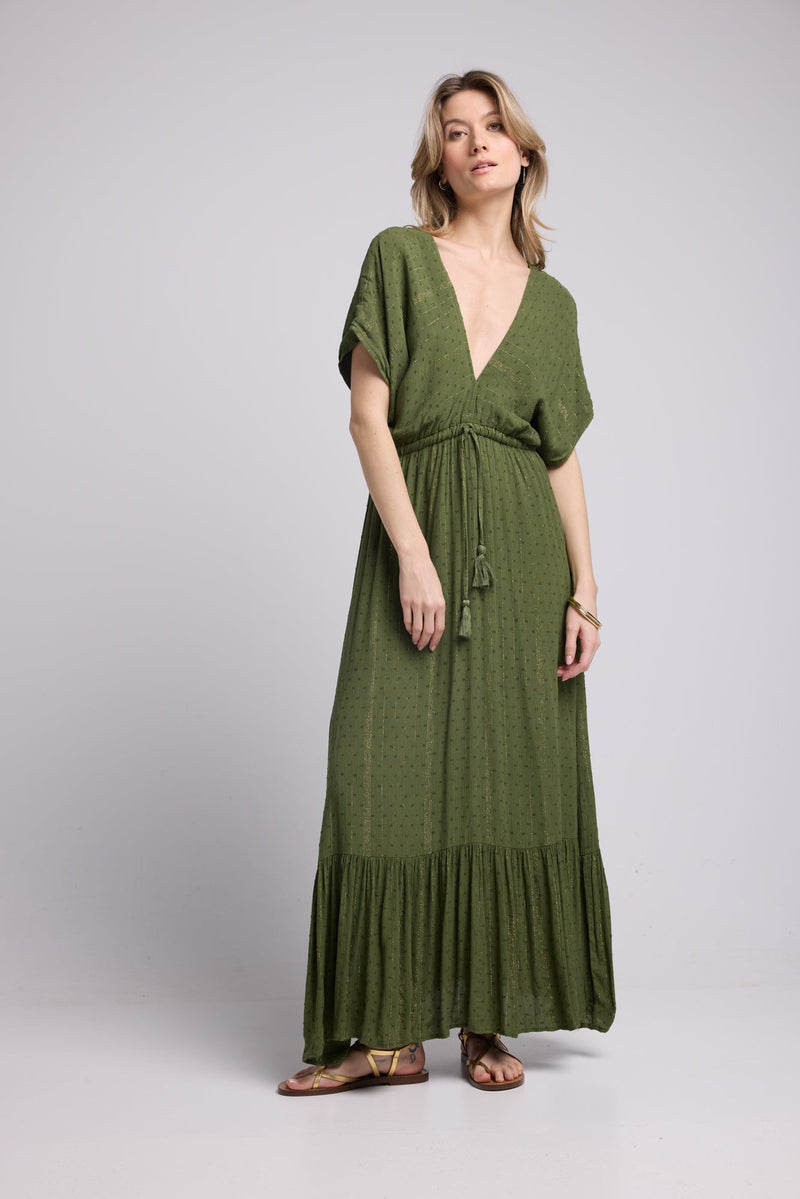 ROBE ADELE LONG KHAKI