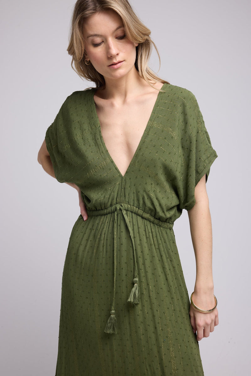 ROBE ADELE LONG KHAKI
