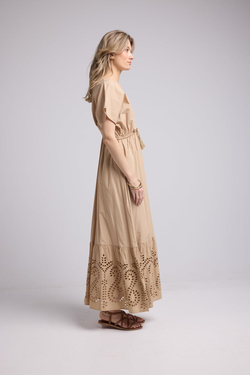 ROBE AMELIE LONG/BEIGE