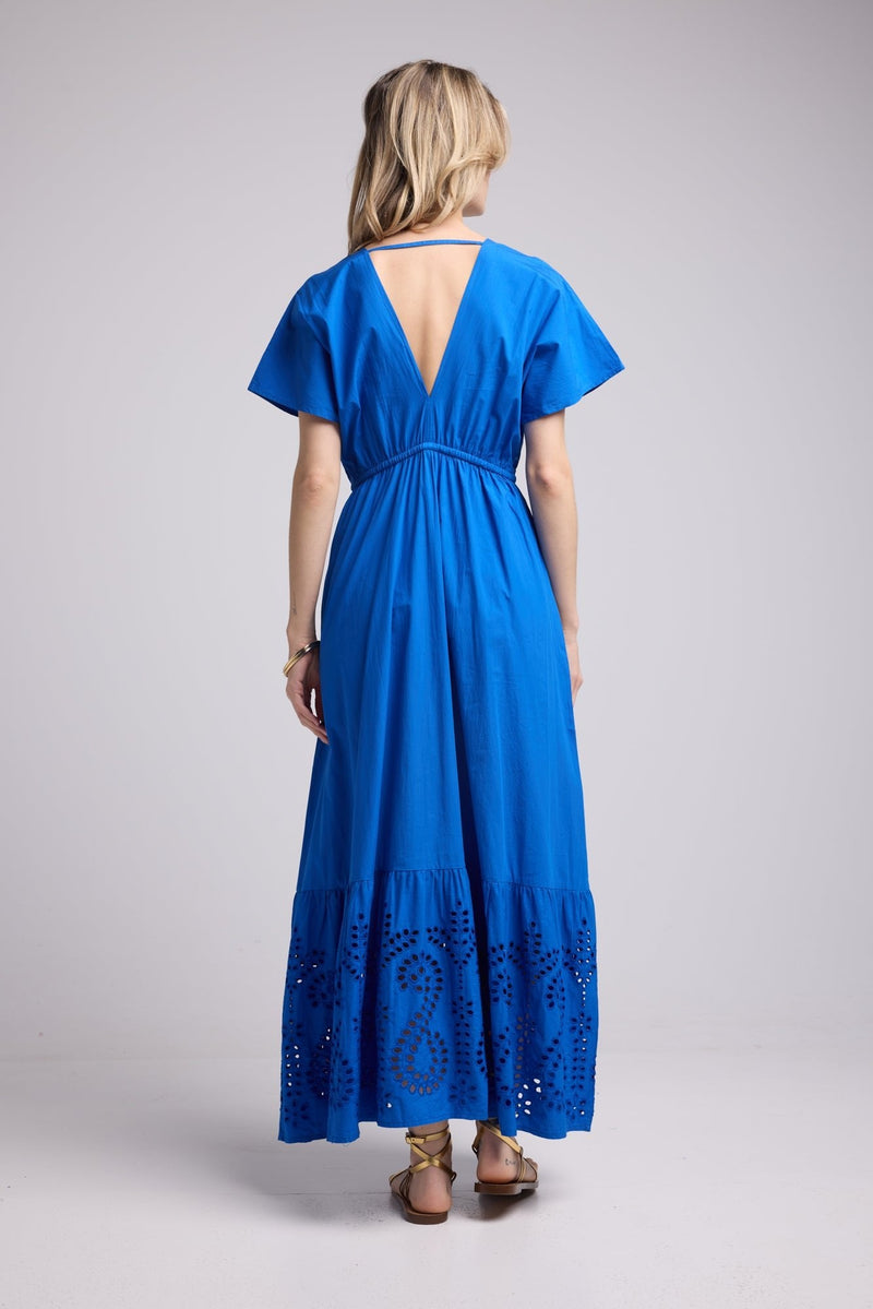 ROBE AMELIE LONG BRIGHT BLUE
