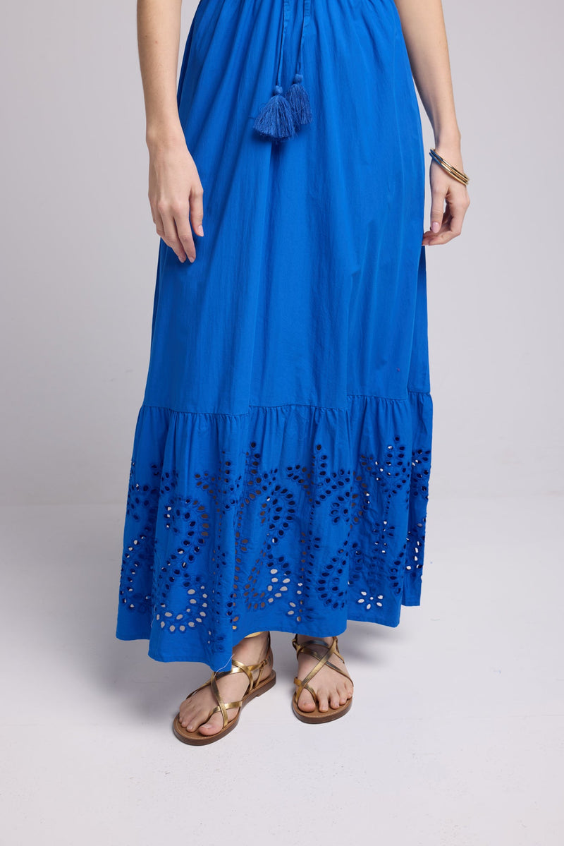 ROBE AMELIE LONG BRIGHT BLUE