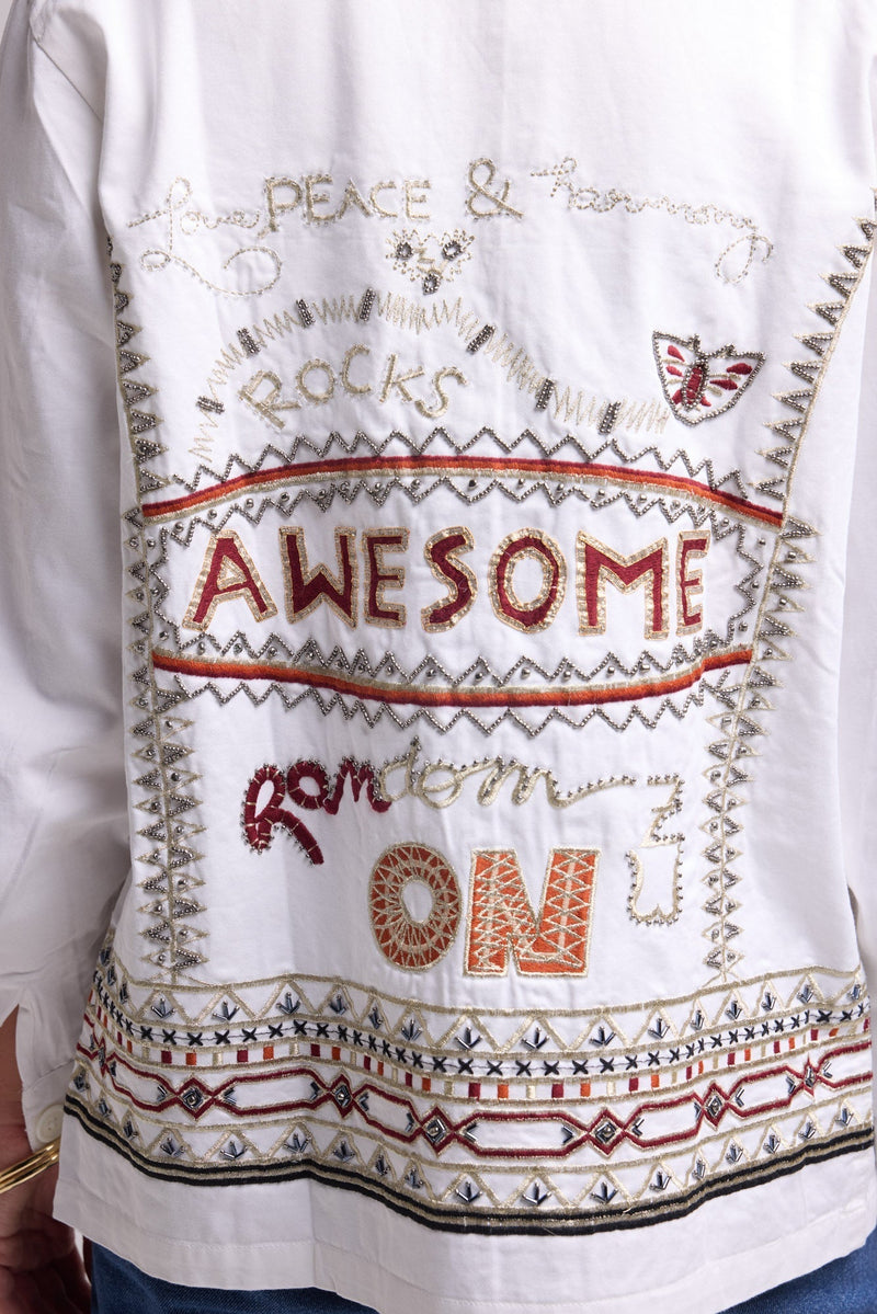 VESTE BOHI/BLANC