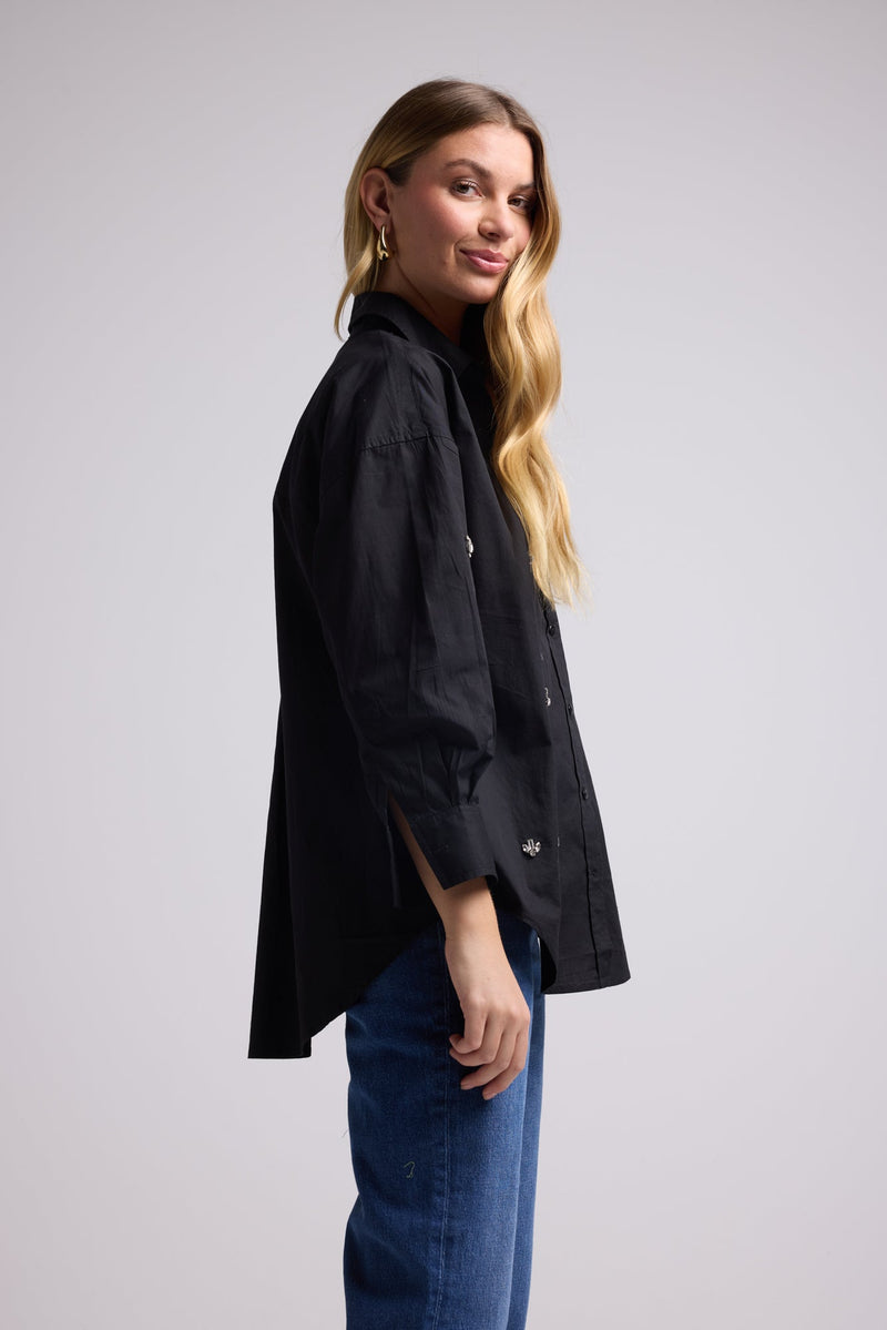 CHEMISE HUGO UNI/NOIR