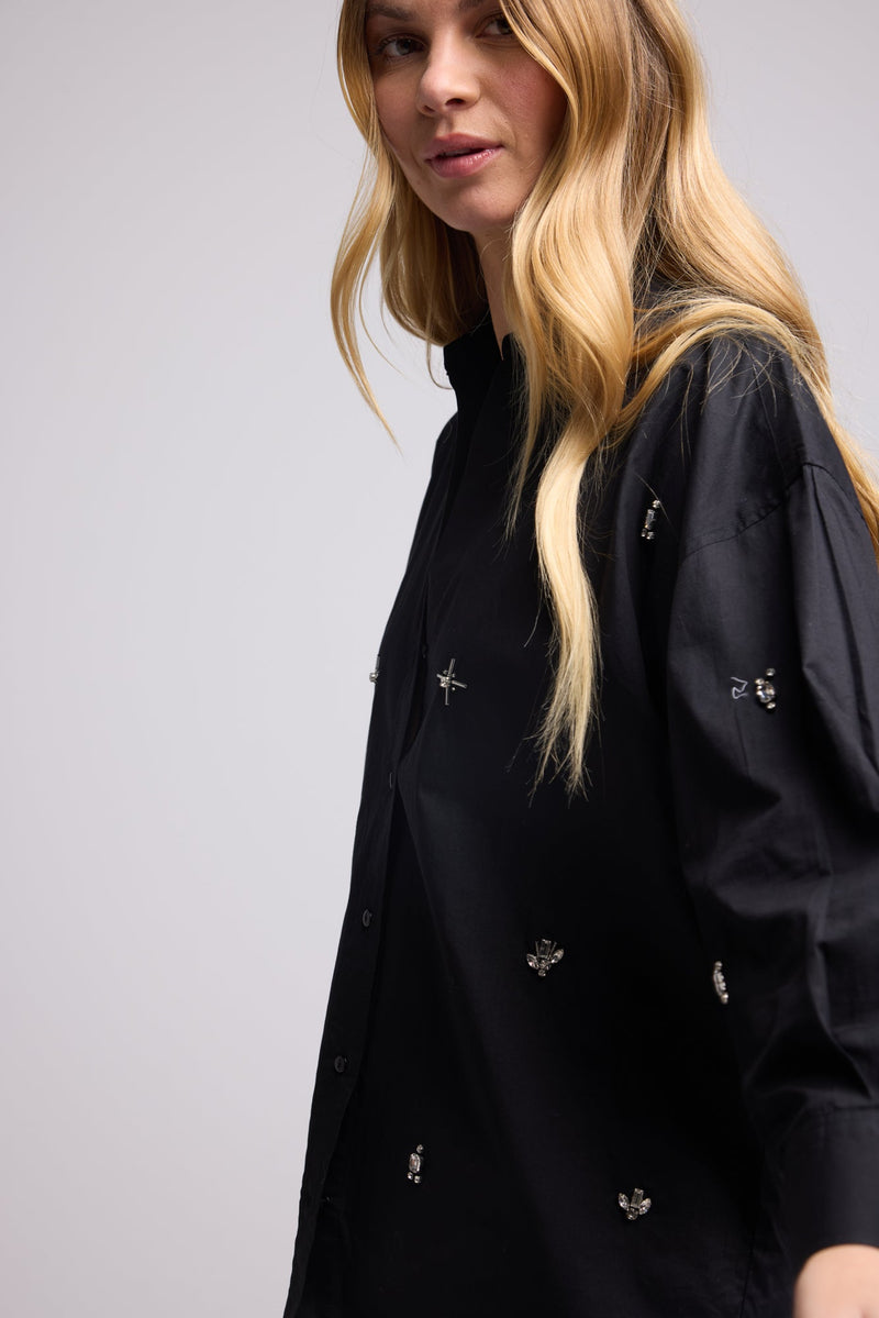 CHEMISE HUGO UNI/NOIR