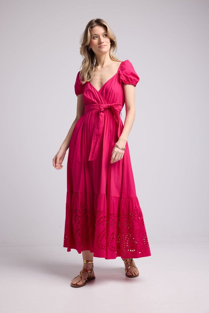 ROBE JULIE LONG FUSHIA