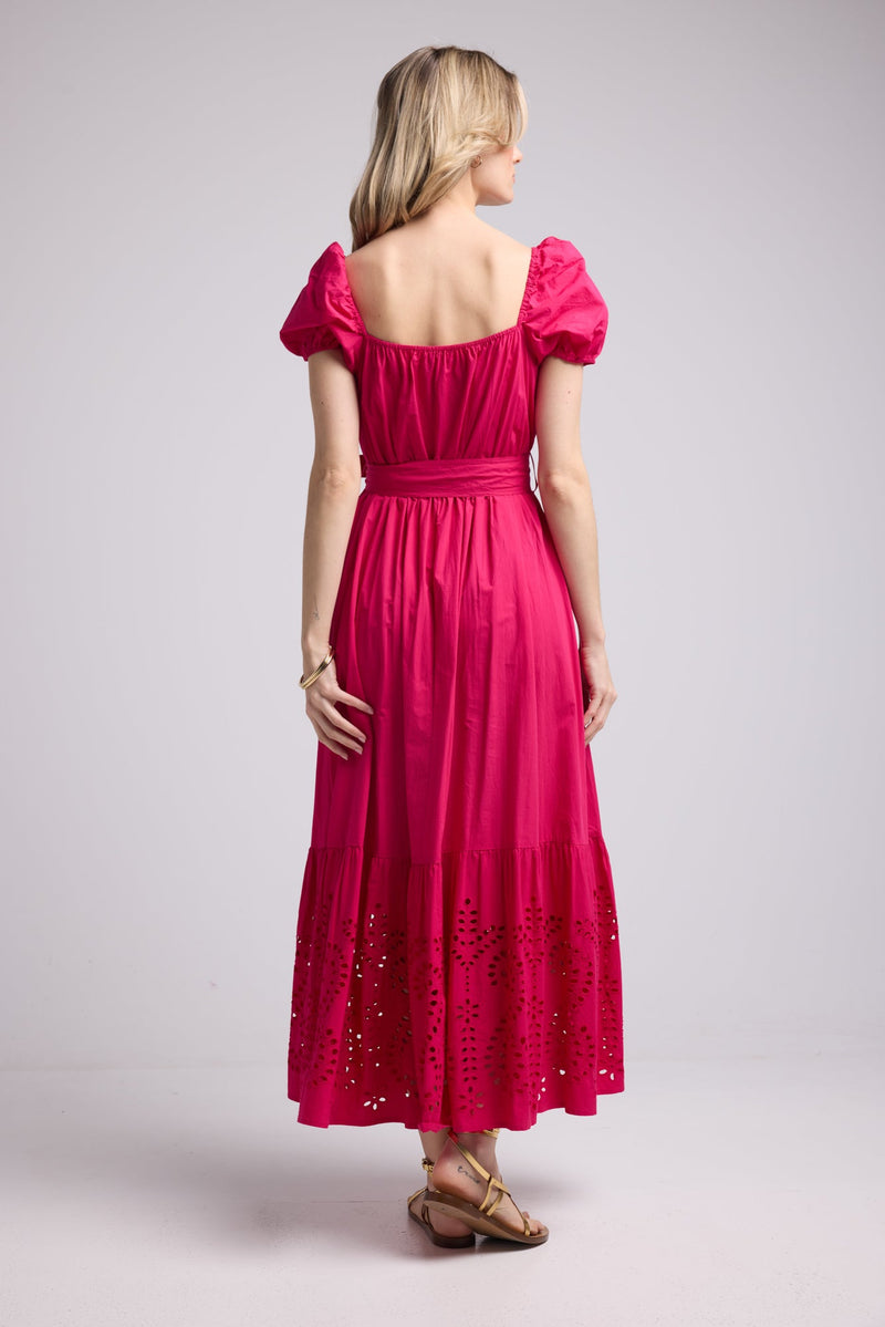ROBE JULIE LONG FUSHIA