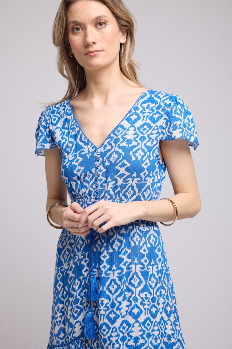 ROBE LORY SHORT/BRIGHT BLUE P822