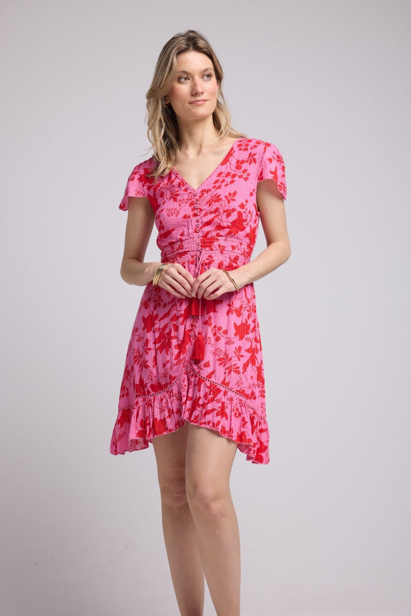 ROBE LORY SHORT/PINK RED P821