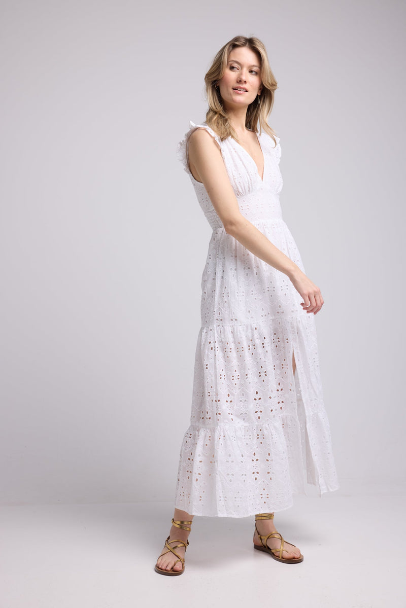ROBE MELINE LONG WHITE
