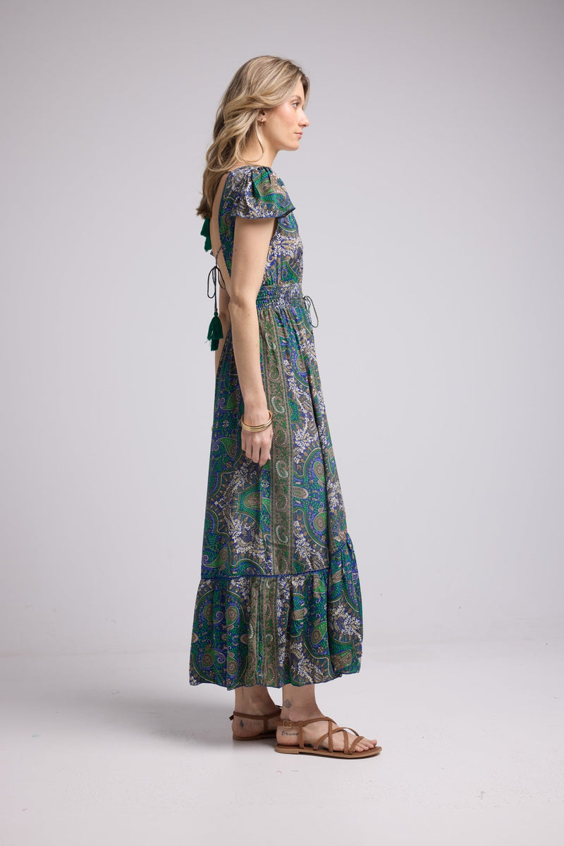 ROBE MILA/BANDANA VERT BLEU 3000