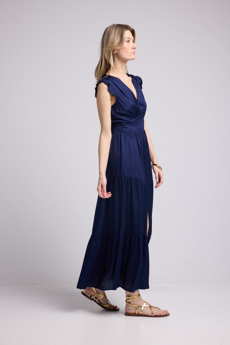 ROBE MOKA LONG NAVY