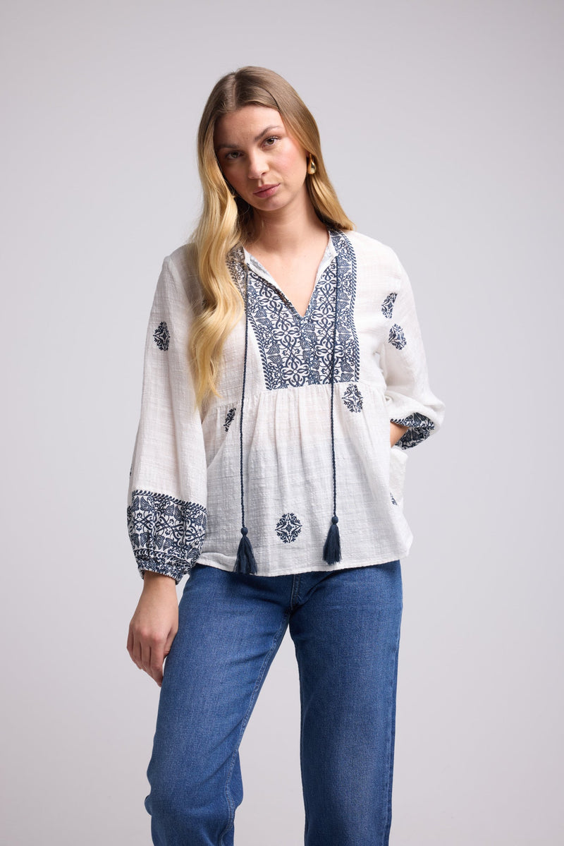 BLOUSE NUTS P19 NAVY