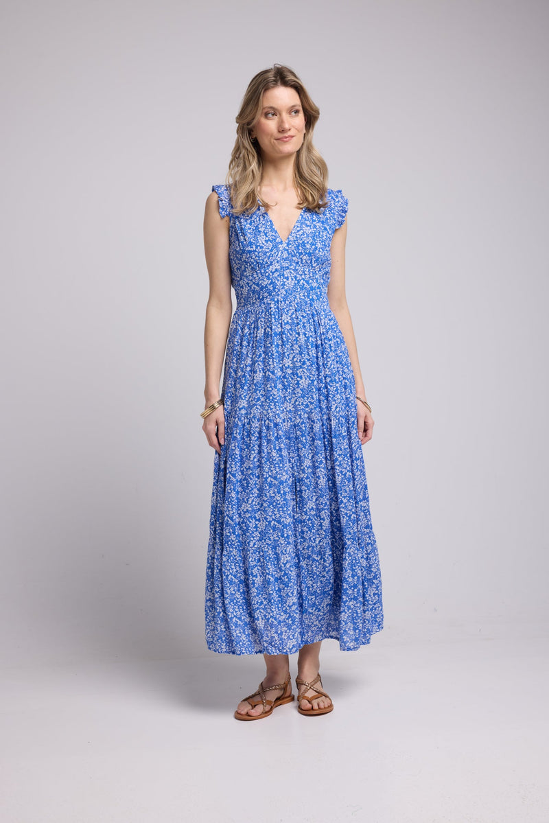 ROBE PENNY LONG/BLEU P815