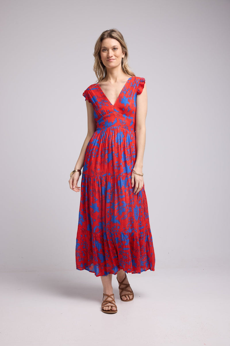 ROBE PENNY LONG/RED BLUE P821