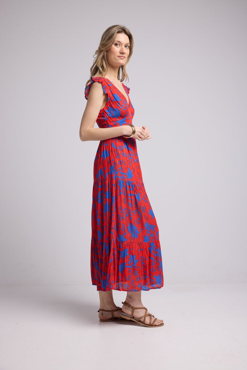 ROBE PENNY LONG/RED BLUE P821