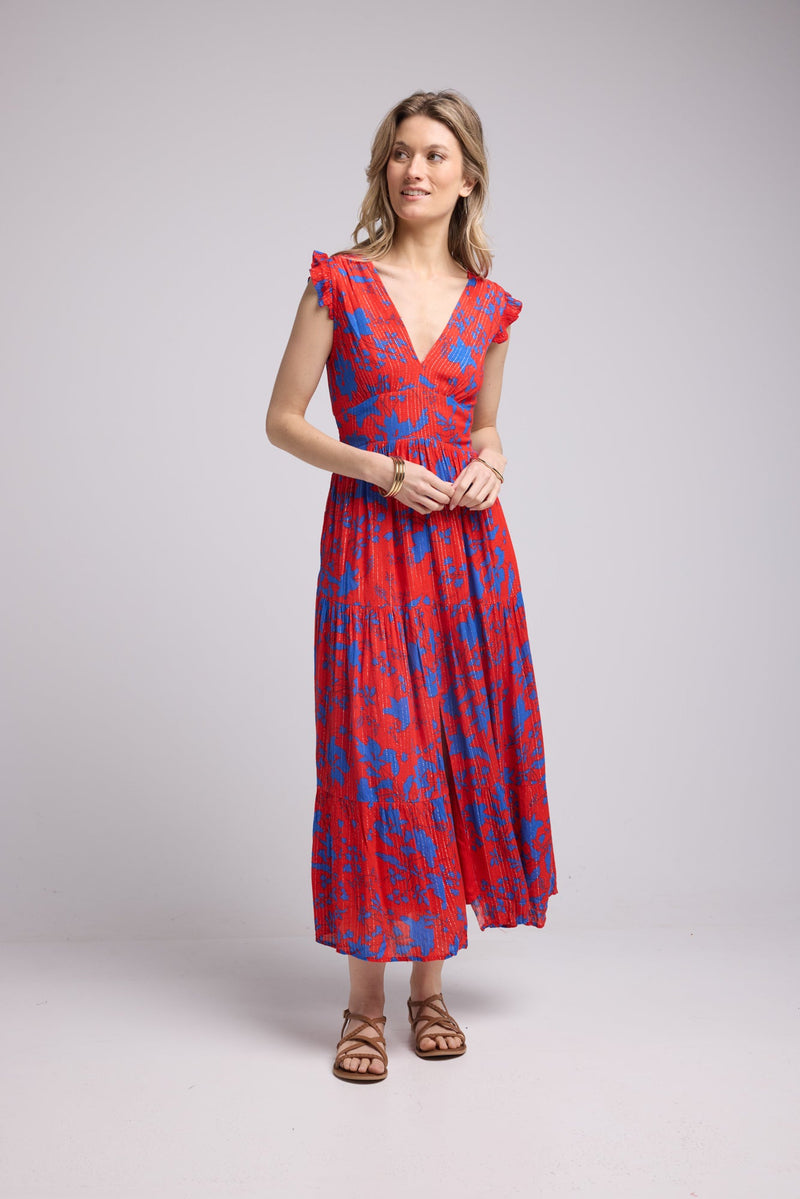 ROBE PENNY LONG/RED BLUE P821