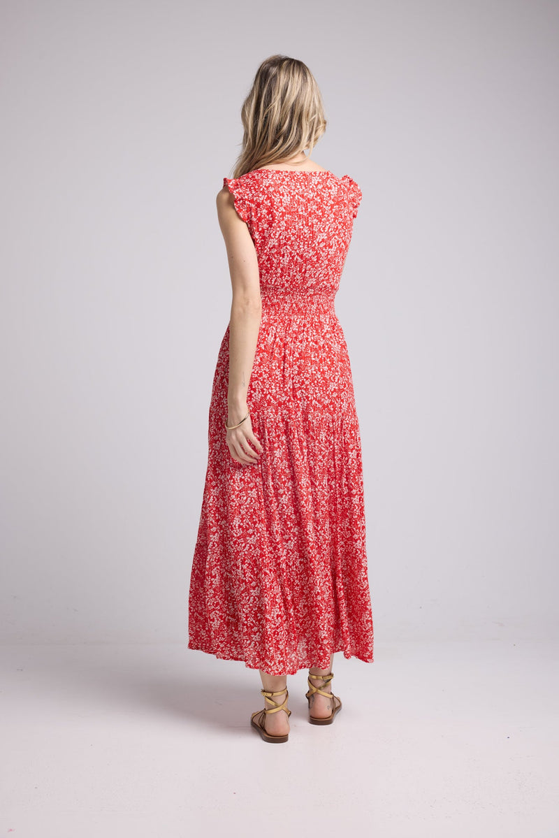 ROBE PENNY LONG/ROUGE RED P815