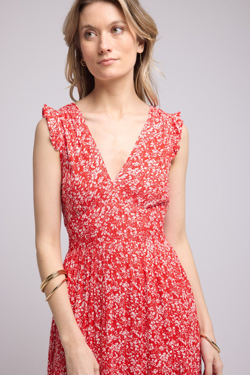 ROBE PENNY LONG/ROUGE RED P815