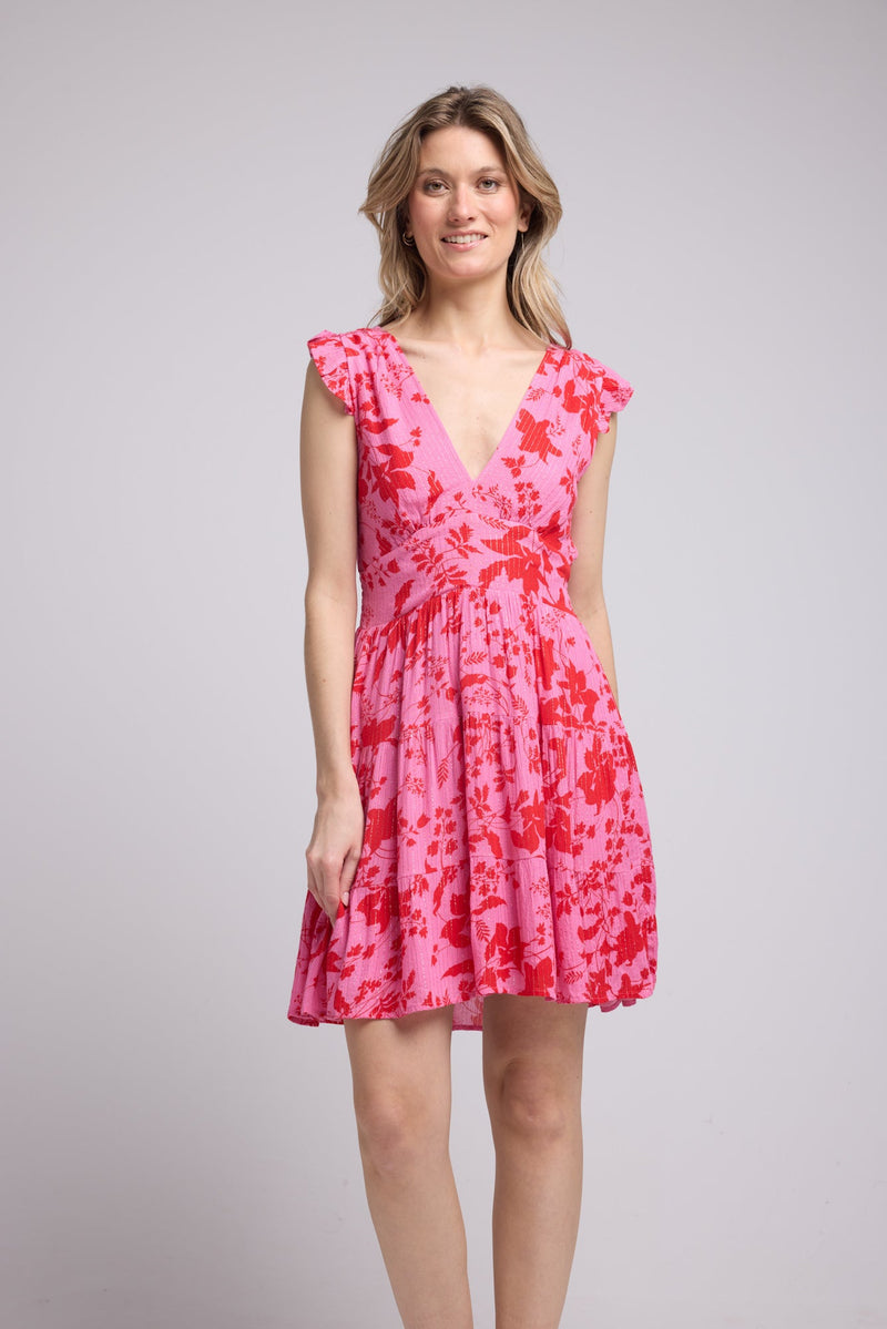 ROBE PENNY SHORT/ROSE ROUGE