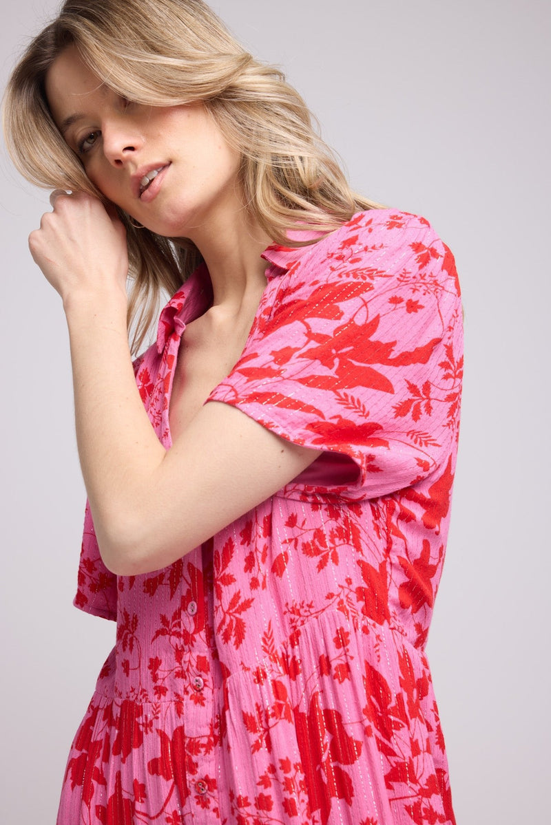 ROBE SANA PINK RED P821