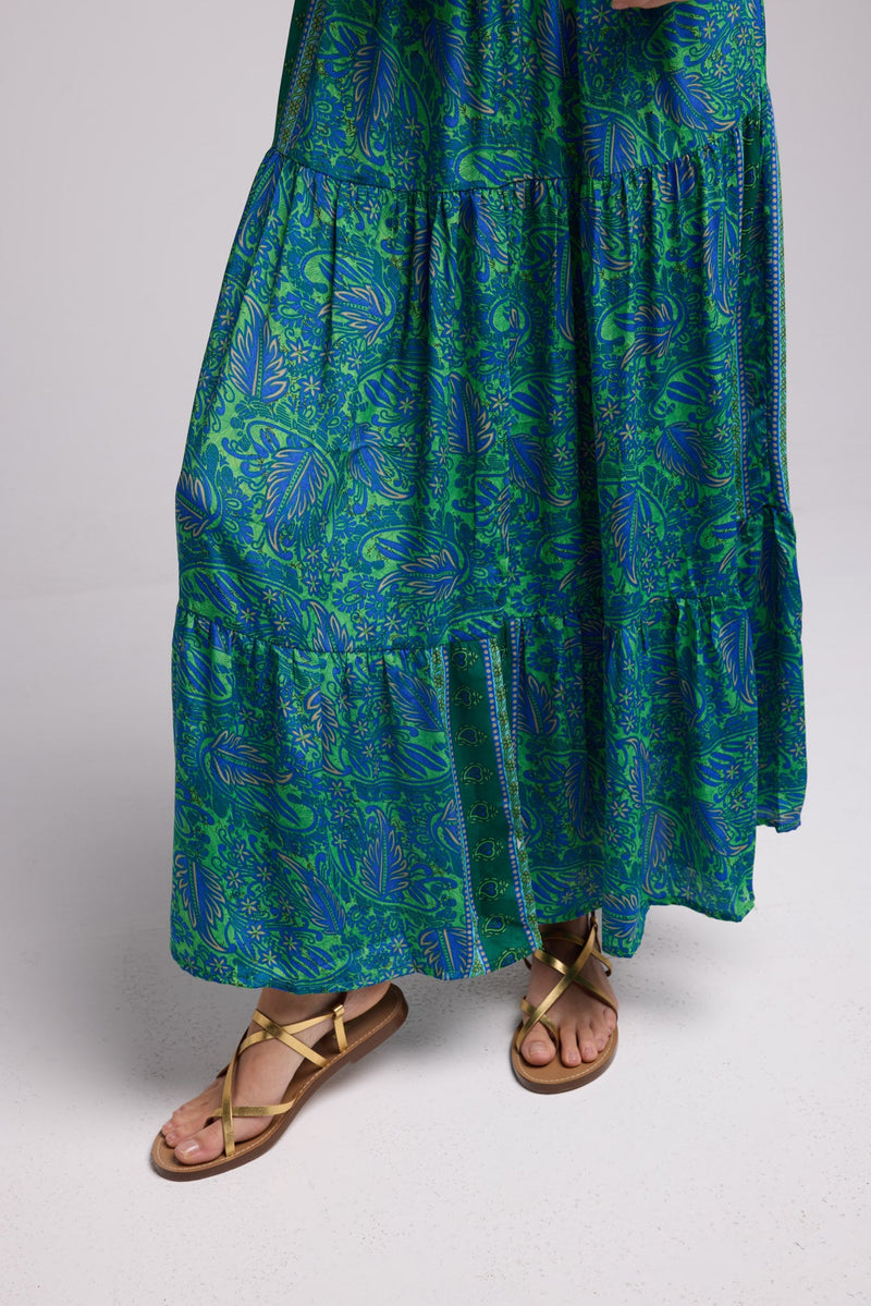 ROBE  SANDY LONG GREEN P3010