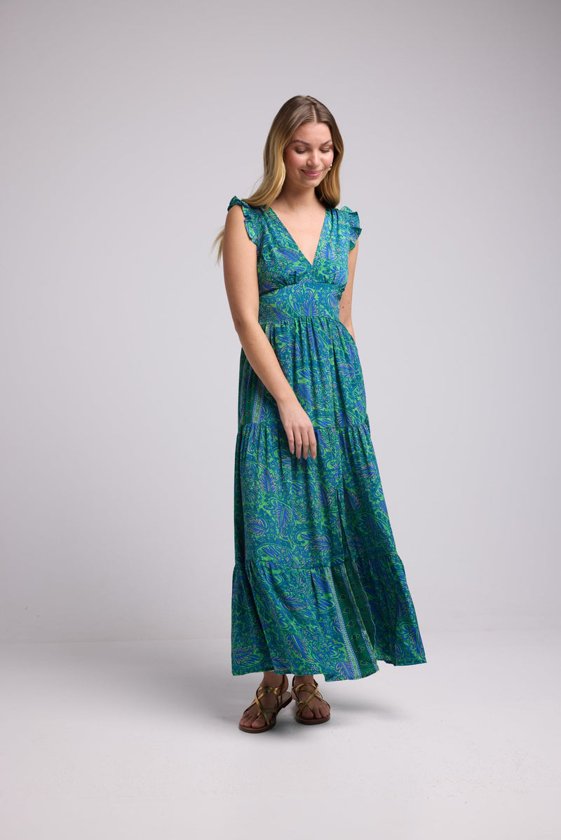 ROBE  SANDY LONG GREEN P3010