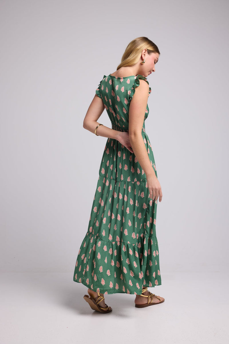 ROBE SANDY LONG GREEN P5003